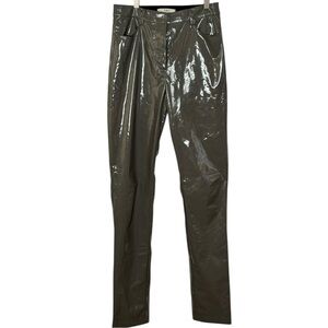 Tibi Gray Shiny Pants